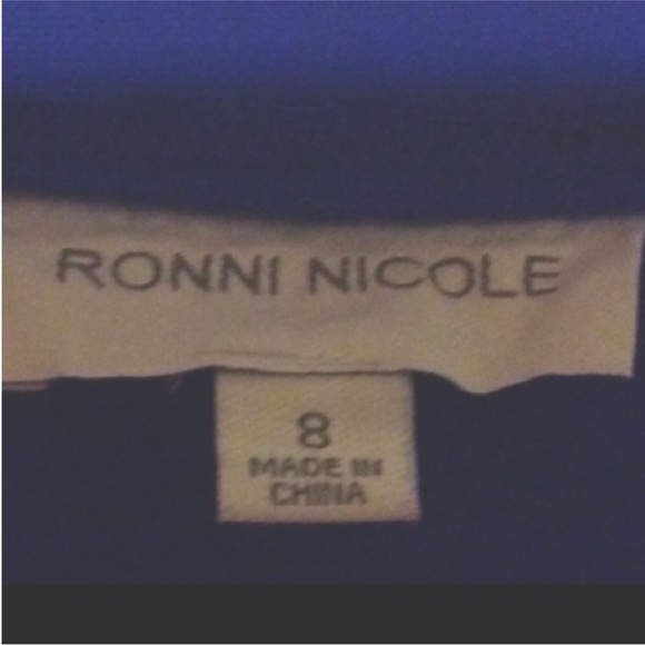 RONNI NICOLE Classic BLUE 3/4 Sleeve Relaxed DRESS Size 8 - Picture 3 of 11